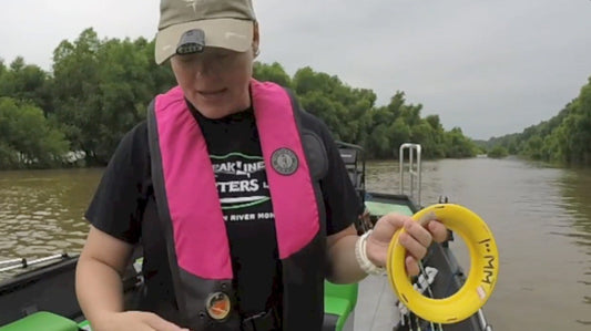 Big flathead catfish on a yoyo