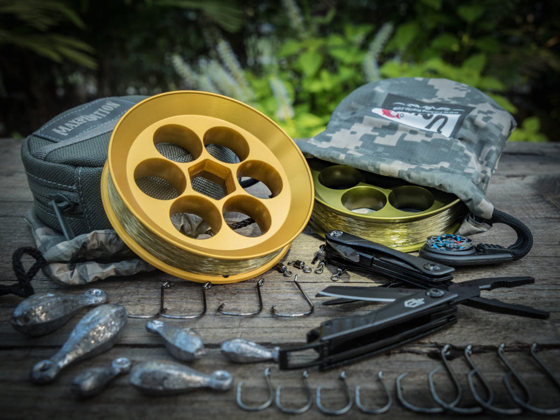 emergency fishing reel Mechanical Survival capable of landing anything from freshwater bream to bull reds and groupers offshore Dr.fish 25pcs Pocket Reel Survival