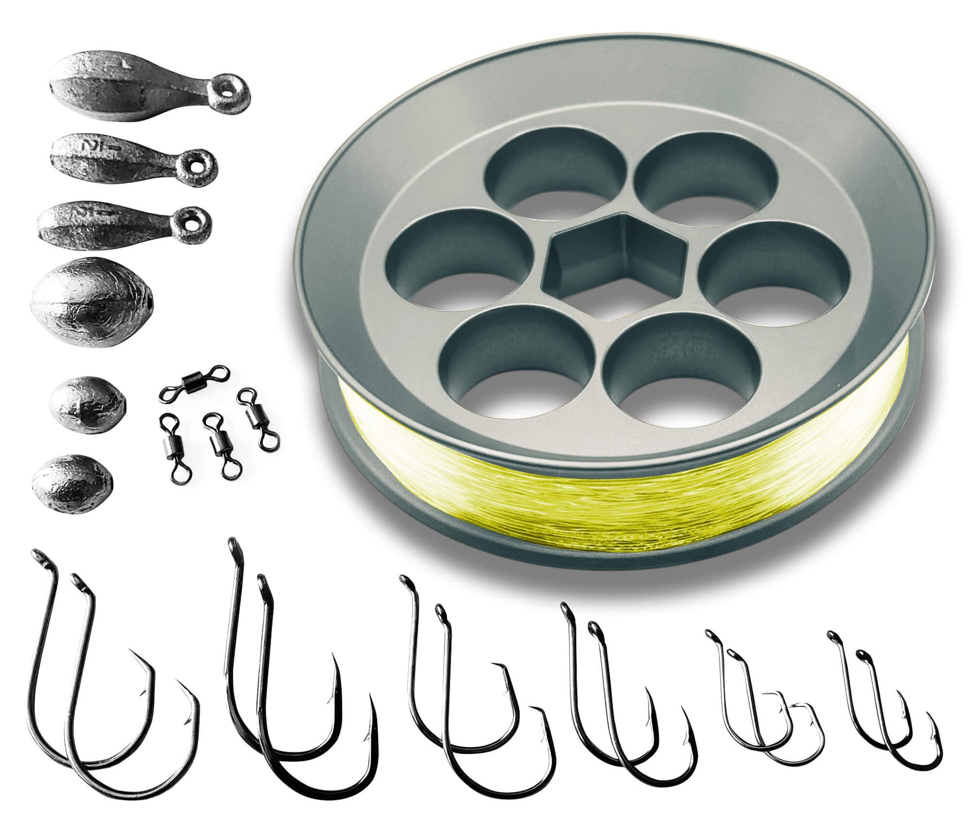 YOYITO Aluminum Hand Line Reel – Pocket Travel Fishing – Complete Kit – Bonefish